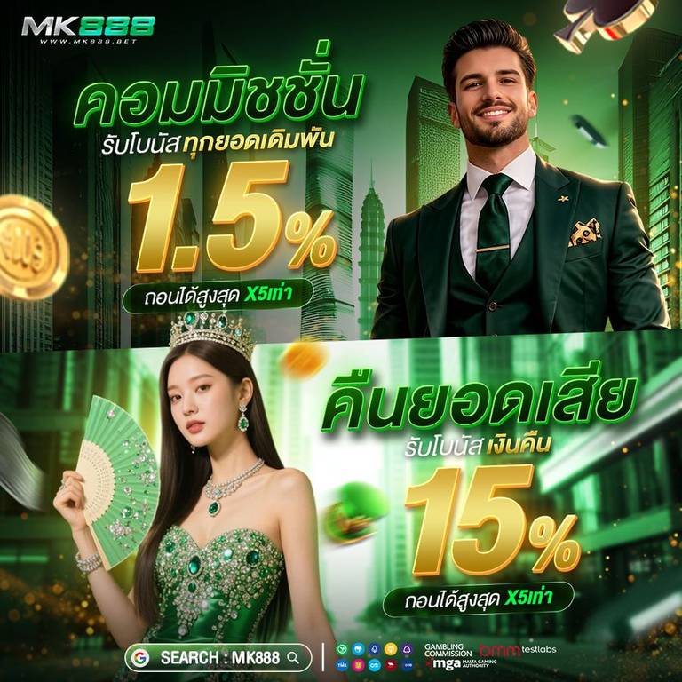 คืนยอดเสียและคอมมิชชั่น ทุกยอดเล่นรายสัปดาห์
